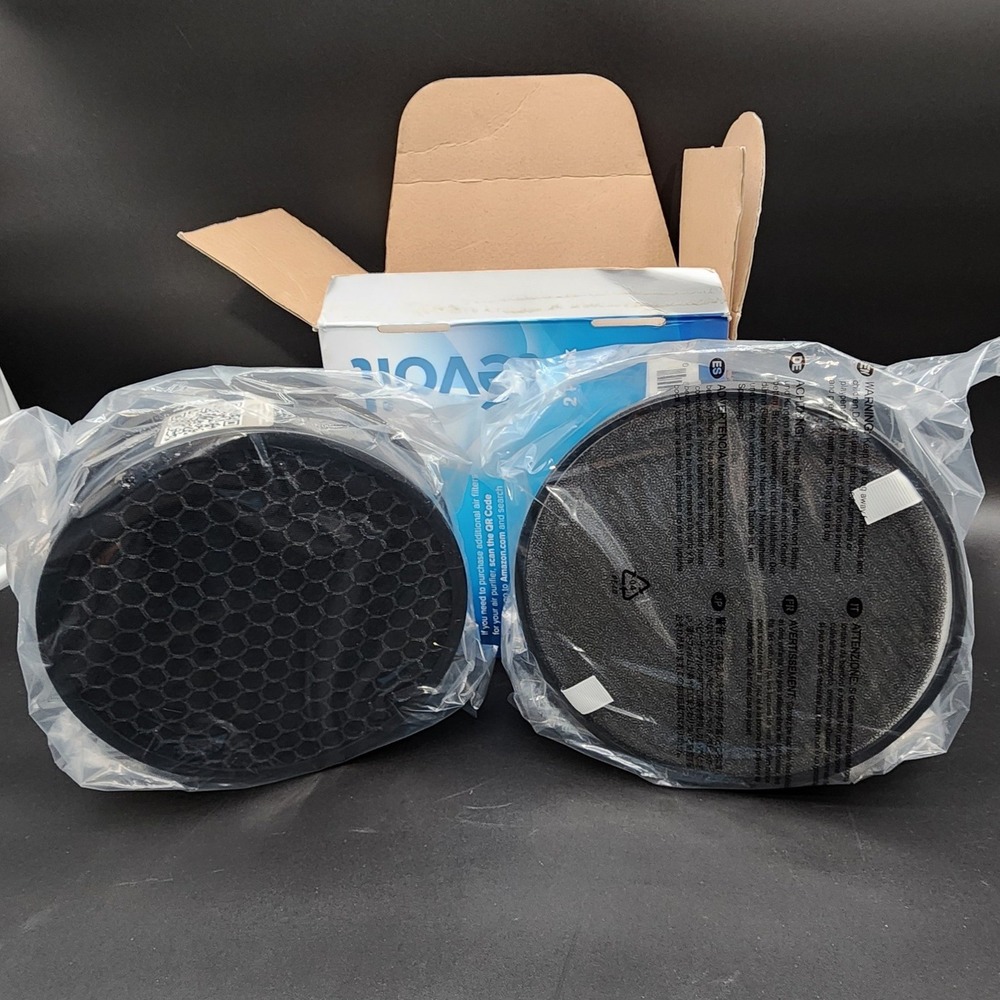 Levoit LV-H132-RF Black 2 Pack True HEPA Replacement Filter Air Purifier Part